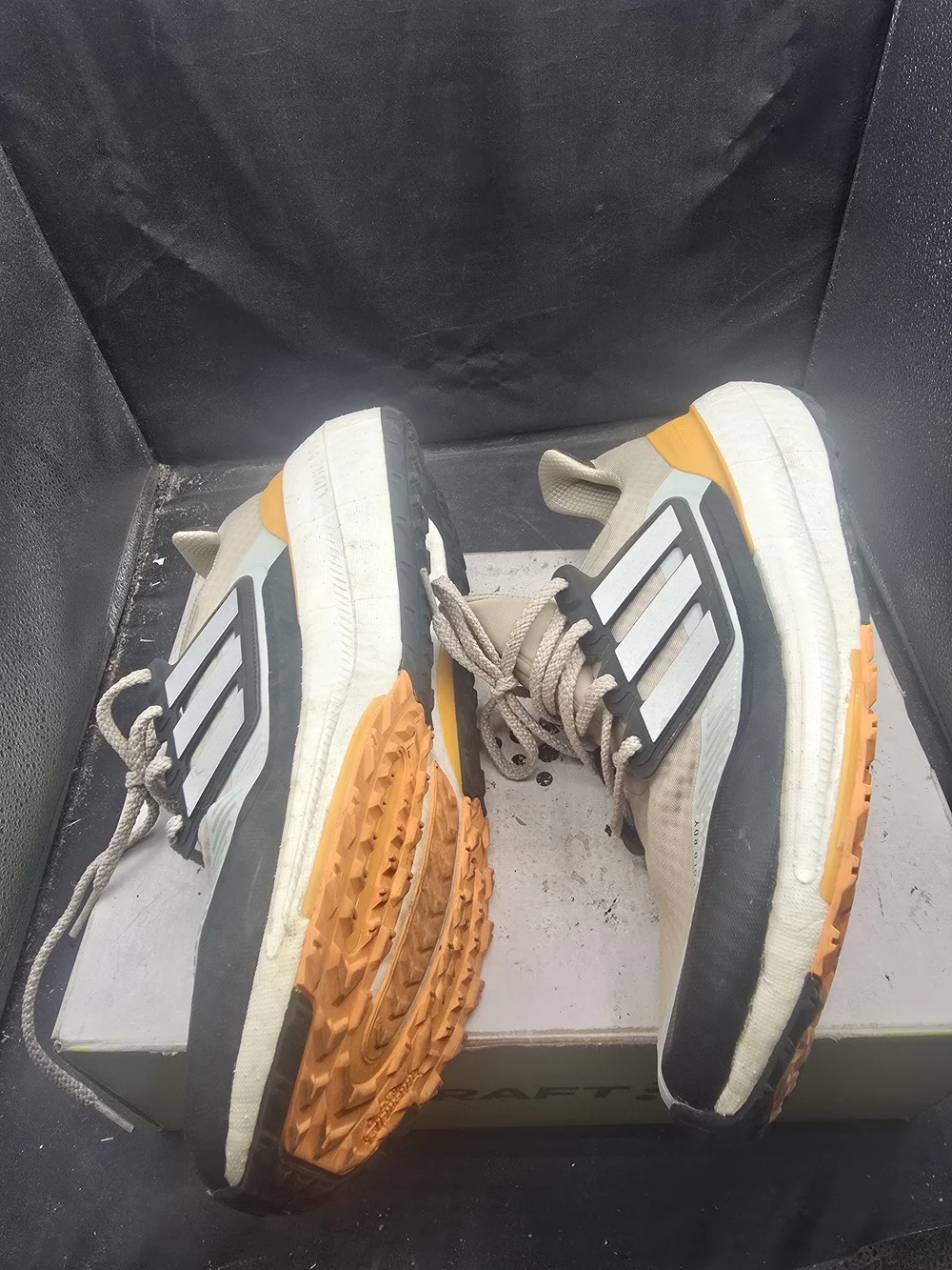 Adidas Men's Beige and Orange Running Shoes
